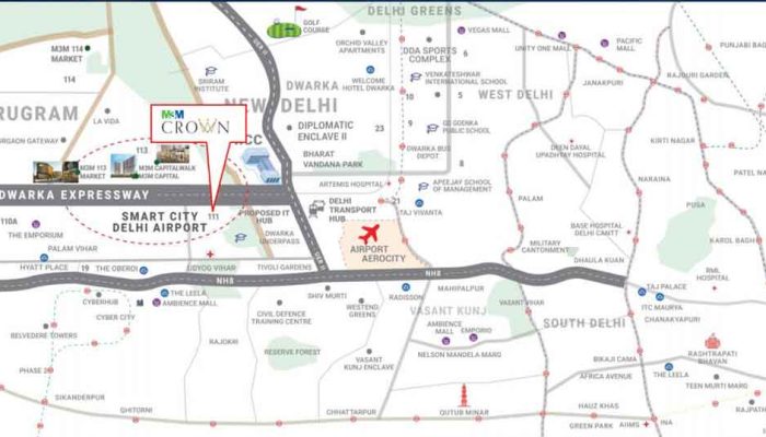 m3m crown location map